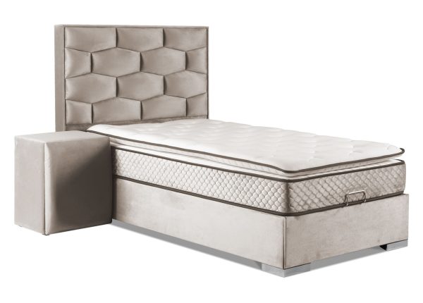 Boxspring Bella - 1 Persoons Opbergbed